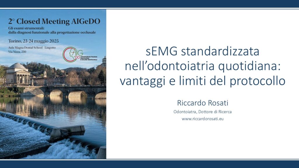 sEMG standardizzata nell’odontoiatria quotidiana: vantaggi e limiti del protocollo